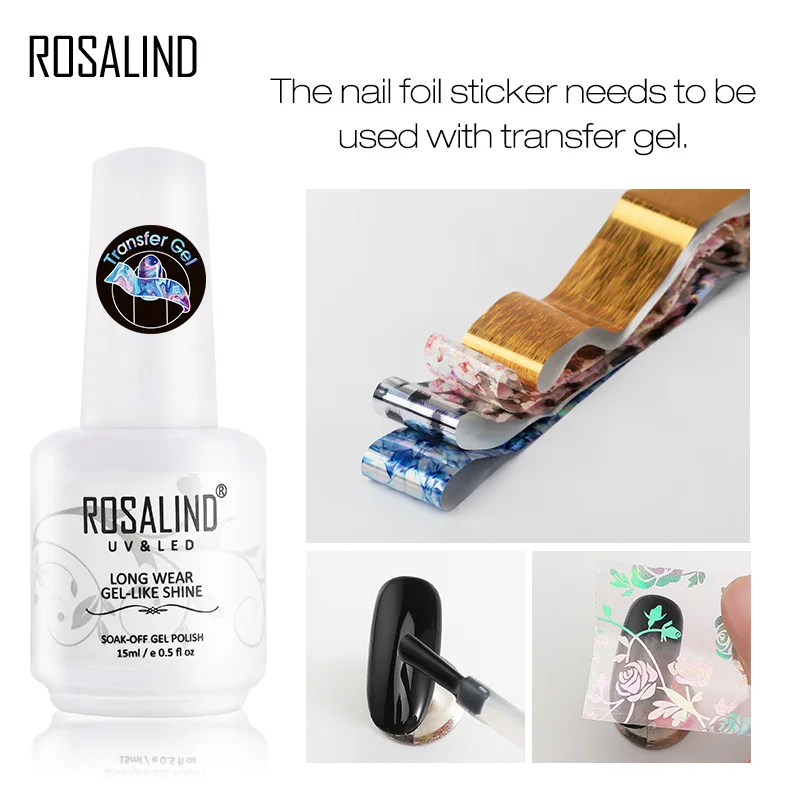  Товары для ногтей Rosalind фольга Переводные гелевые наклейки декоративные
