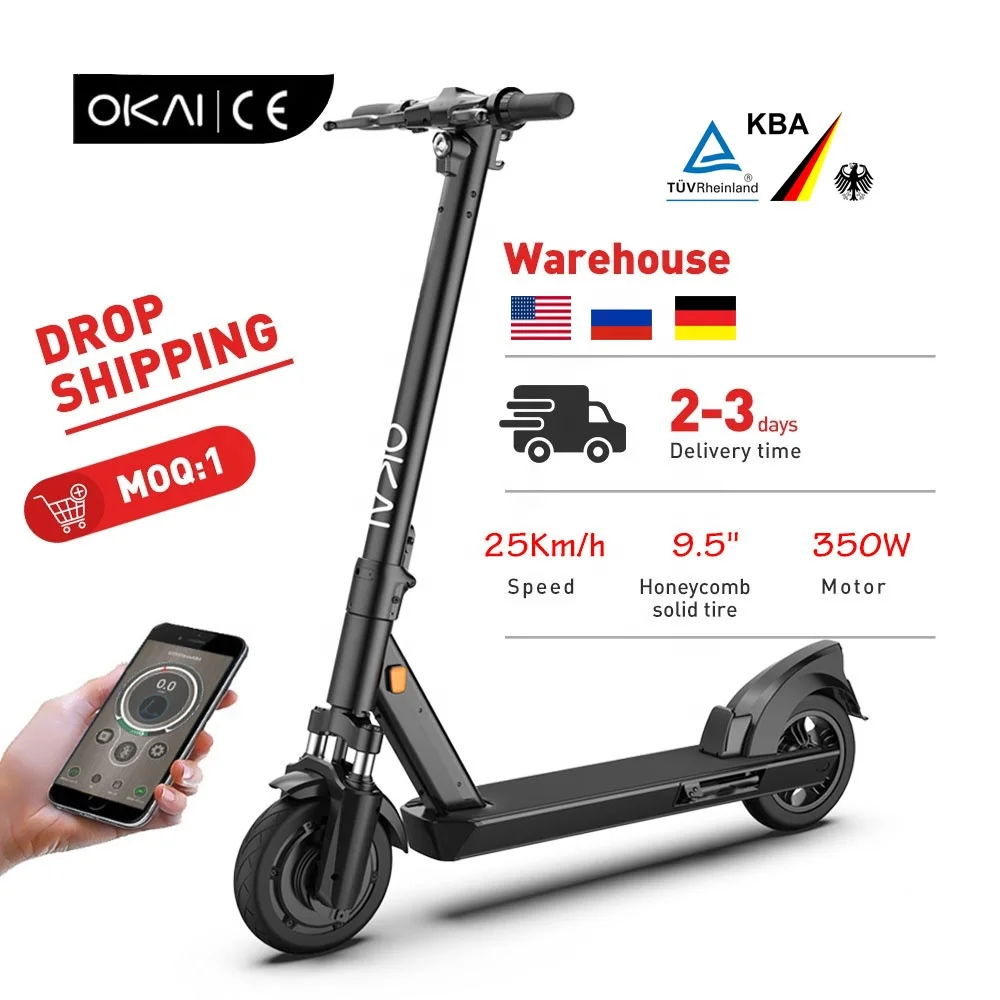 
OKAI ES200 EN17128 FCC 700W Motor 25Km/h 40Km Max 9.5' Fat Tires Electric Scooters 