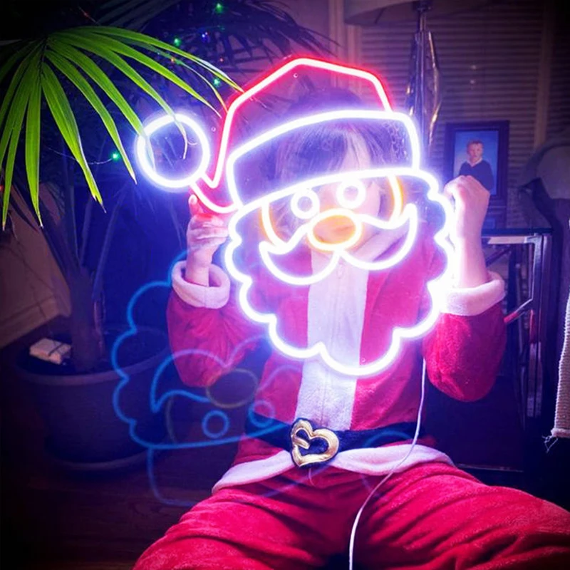 Merry Christmas Neon Sign Bedroom Neon Bar Sign Led Sign For Christmas Event Home Wall Decoration Party Decor Christmas Gifts