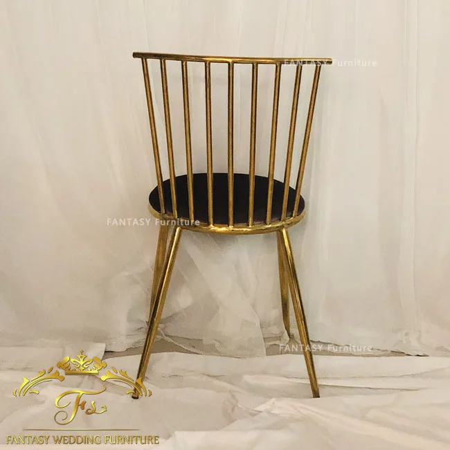 Luxury pink velvet stainless steel event chairs