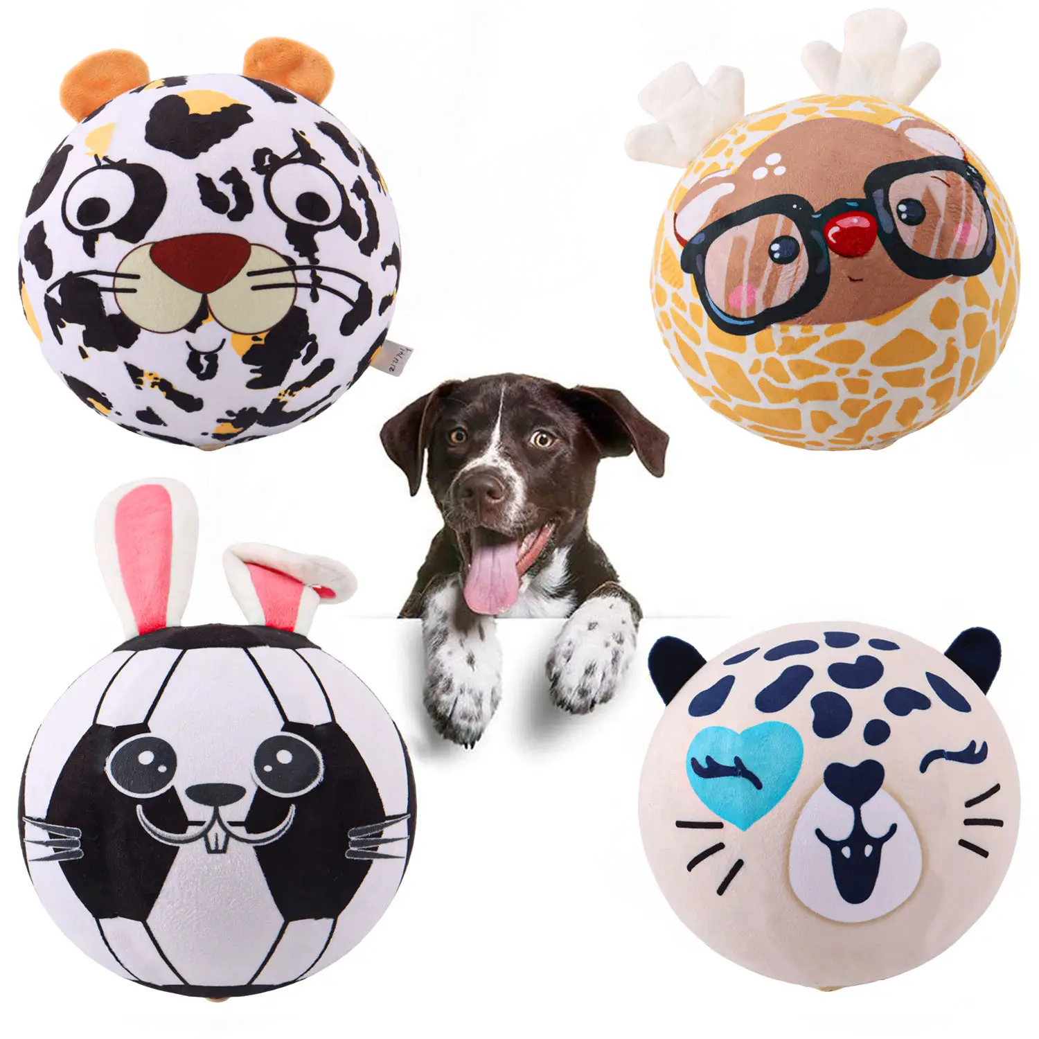 Dog Soft Bouncy Ball Squeaky Toy Ball  Interactive Dog Toy For Medium Small Pets Chewing And Fetching