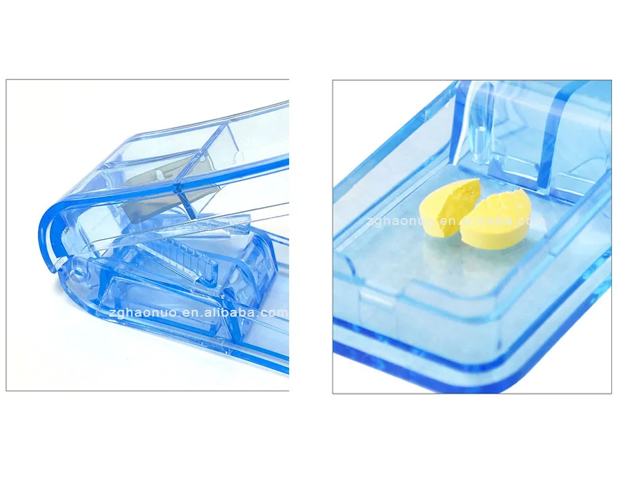 mini simple practical pill slicer, pill cutter for medicine pills tablets, pill crusher with sharp blade,2 in 1 pill separator