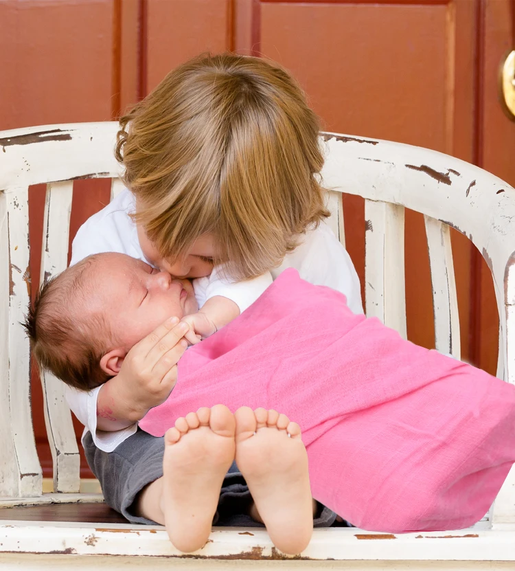 32S Nice Quality Customize Cotton 2-6 Layer Baby Girl Muslin Swaddle Blanket