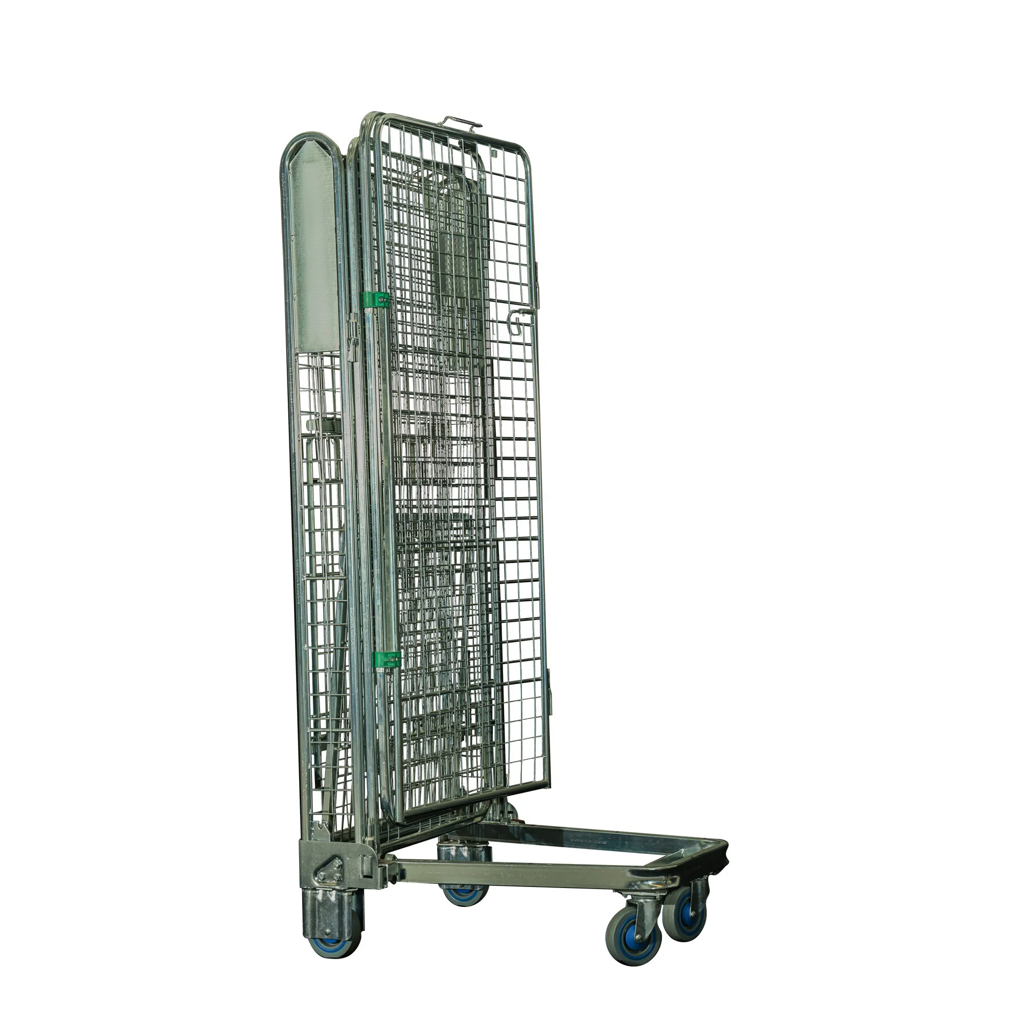 BHK08 Stout Multiduty 2 Doors Metal Trolley Warehouse Storage Mesh Roll Cage trolley cage