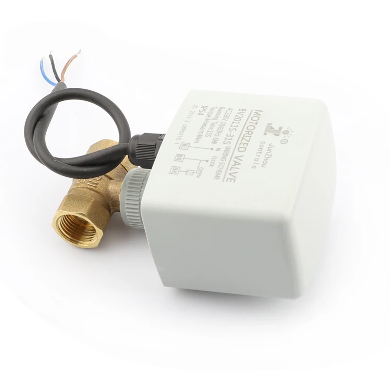 Латунь 2 way Электрический шаровой клапан 12V 24V модуляции моторизованный для центрального кондиционирования воздуха Прохладный нагрева
