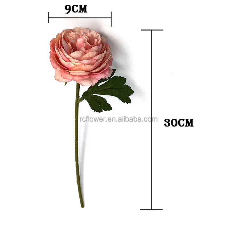 Wedding Decoration Artificial Flowers Peony Real Touch Rose Single Peony Silk Fabric Artificial Flower Bouquet Peony