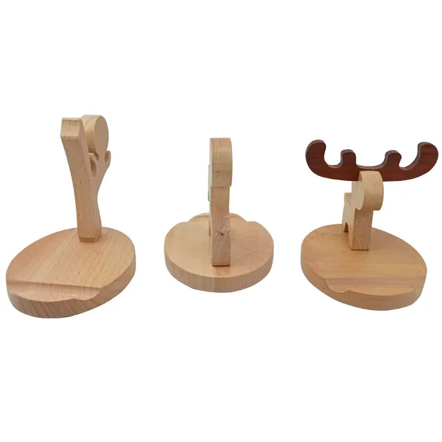 Portable Wooden Smartphone Holder Desktop Cell Phone Stand