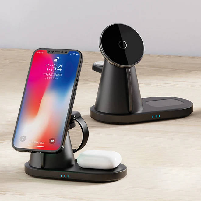 3 in 1 15W Fast Wireless Charger Dock Station Charging For iPhone 12 13 Apple Watch S7 AirPods