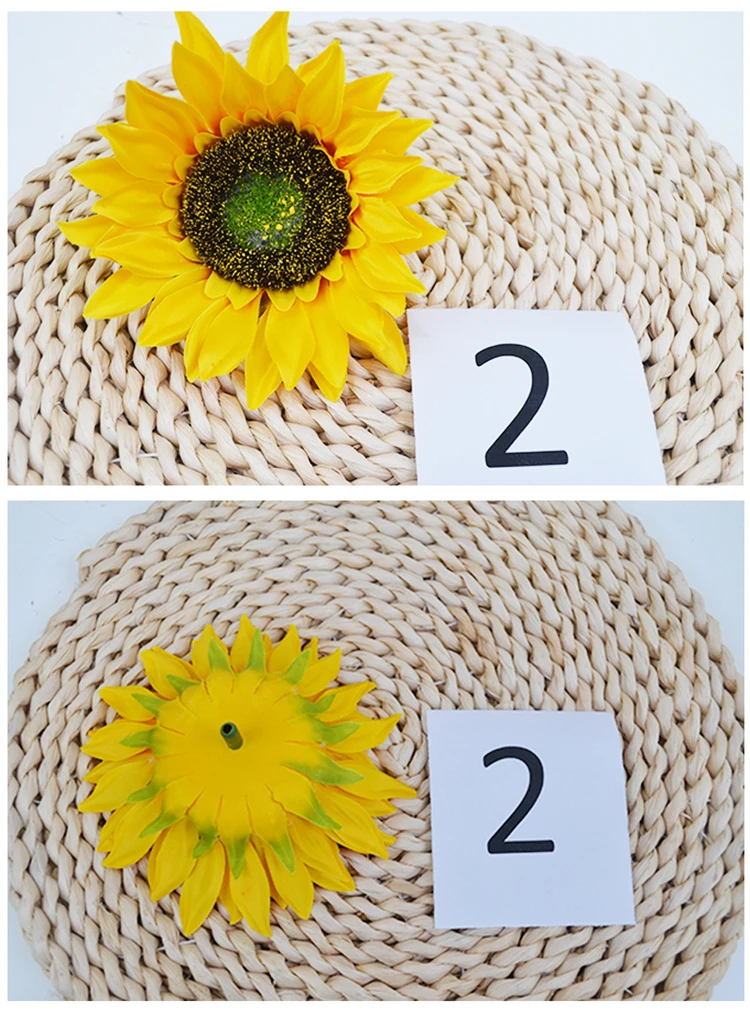 Высококачественные подсолнечные головки искусственные растения цветы