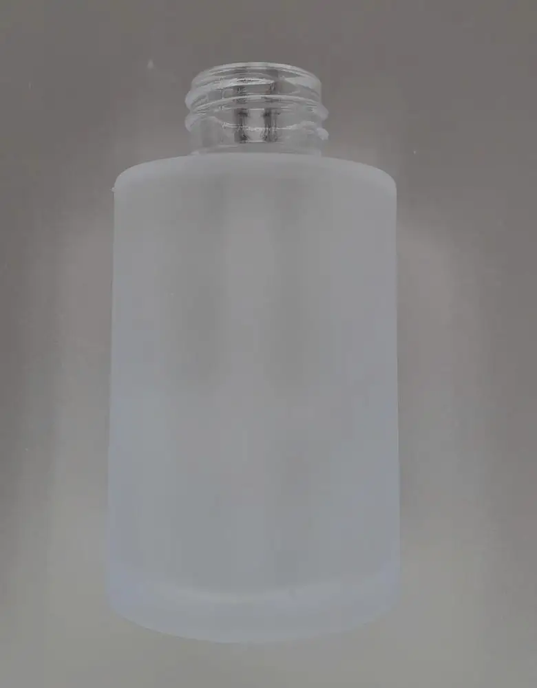 Frosted round shape 20ml flat shoulder dropper  glass bottle