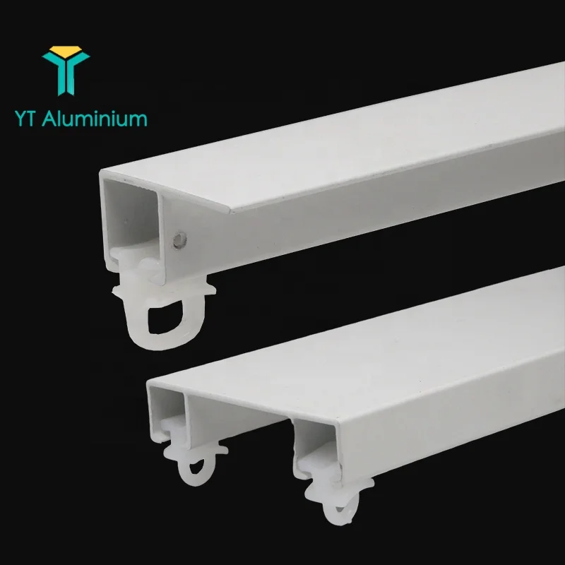 Heavy Duty Aluminum Profile Wave Curtain Track Champagne Arch Window Ceiling Mount Fancy Cubicle Side Guide Track for Curtains