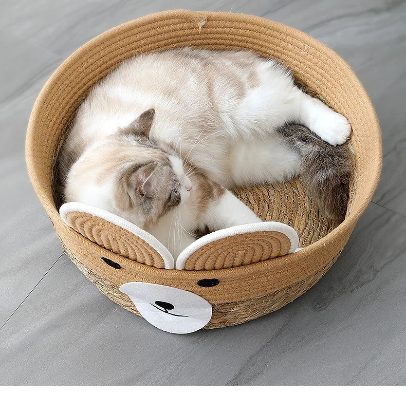 new fashion Wholesale Eco Friendly Warm Comfortable Pet Accessories Breathable House Modern Cat Furniture Raised Hanging Rattan