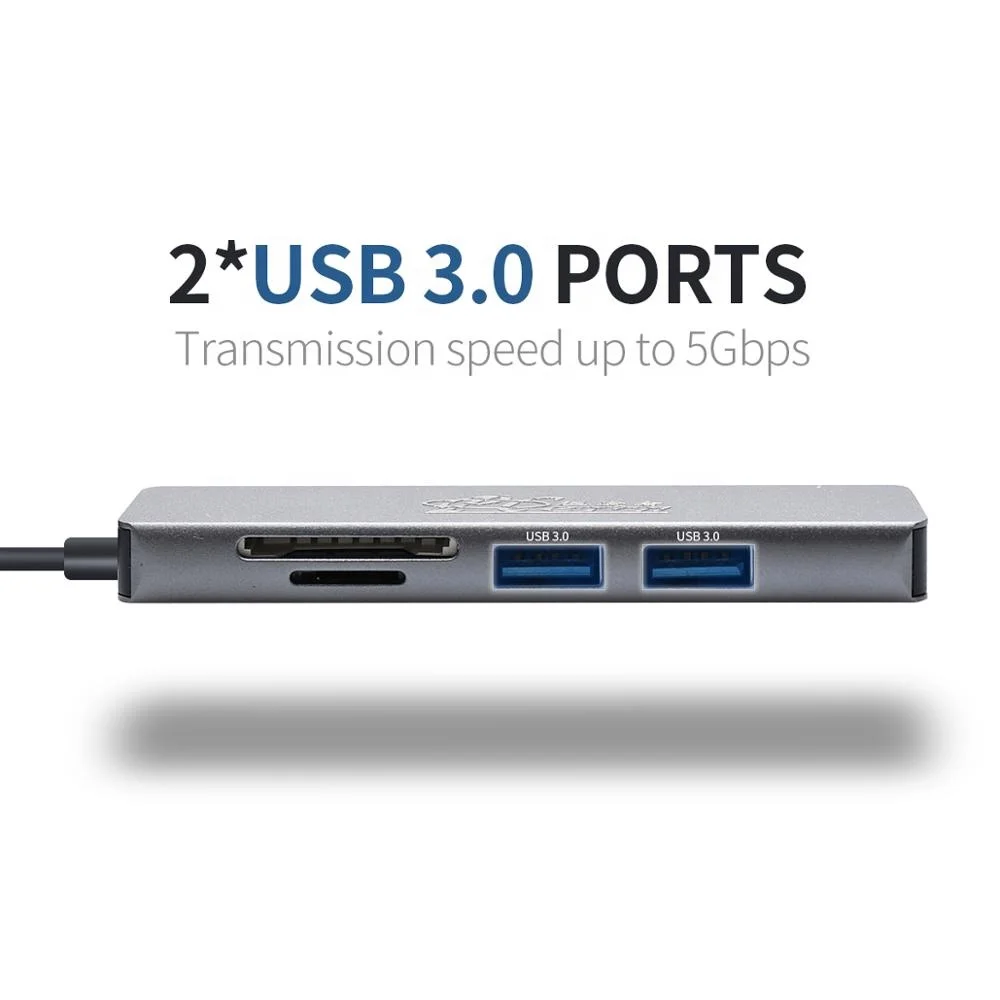 Wholesale USB 3.1 Type-c Adapter SD TF Type-c USB Hub 5 in 1