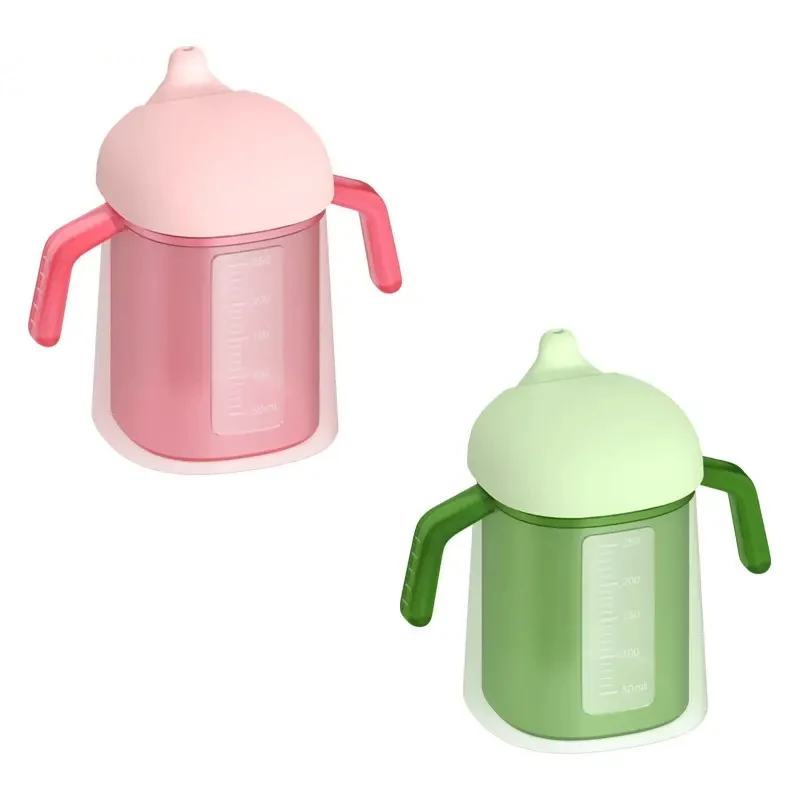 360 Leakproof  Elephant Nose Shaped Suction Nozzle Design Baby Feeding Cup Baby Straw Cup Baby Sippy Cup With One-body Straw