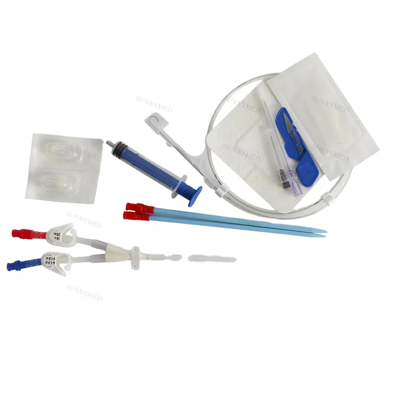 SY-HC Medical Consumables Supply Hemodialysis Catheter Kit Double lumen Dialysis Catheter