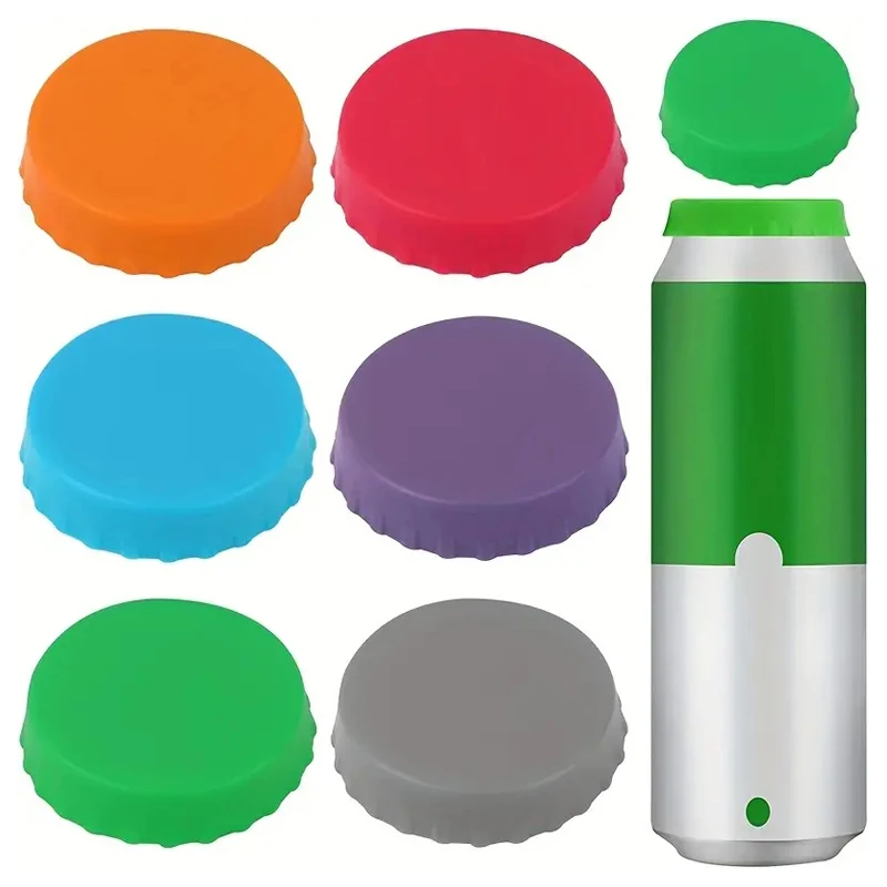 No Spill Soda Beer Saver Can Lids Silicone Drink Lid BPA-Free Reusable Silicone Covers Can Stopper Protector For Juice Beverage