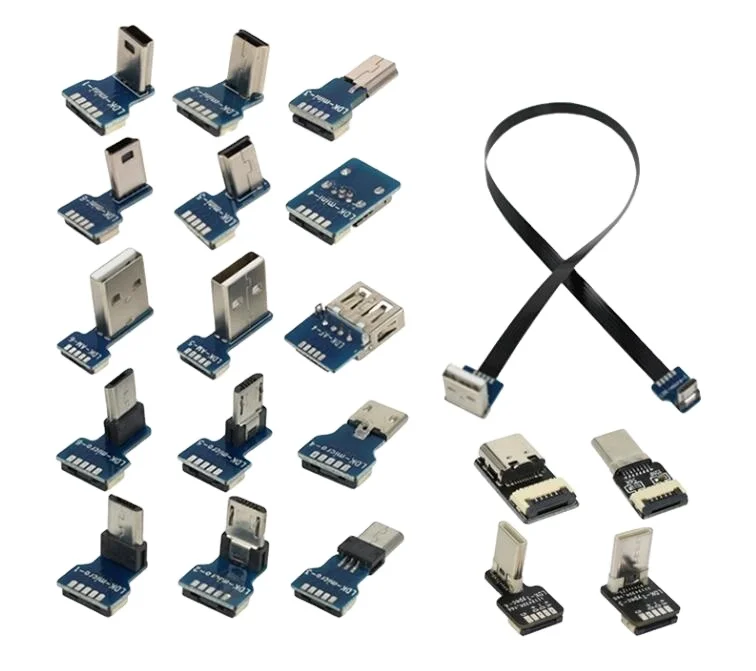 FFC USB 3,1 Type-c FPV плоский тонкий ленточный FPC Кабель Micro USB 90 градусов к USB для FPV Бесщеточный карданный сервопривод