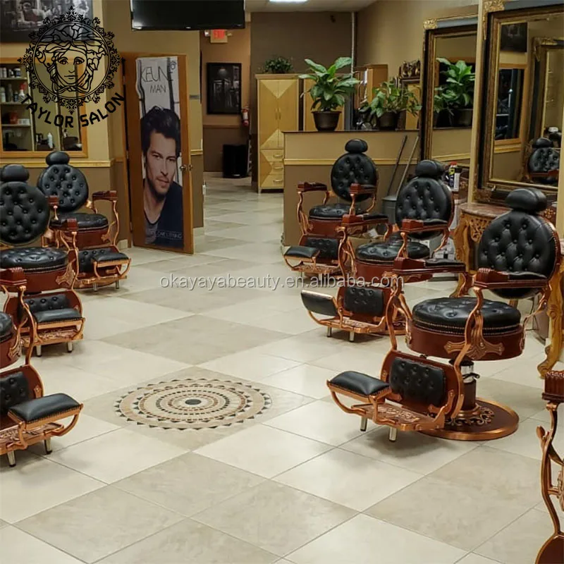 Men salon furniture barbershop supplies antique barber chair hydraulic metal hairdressing chairs