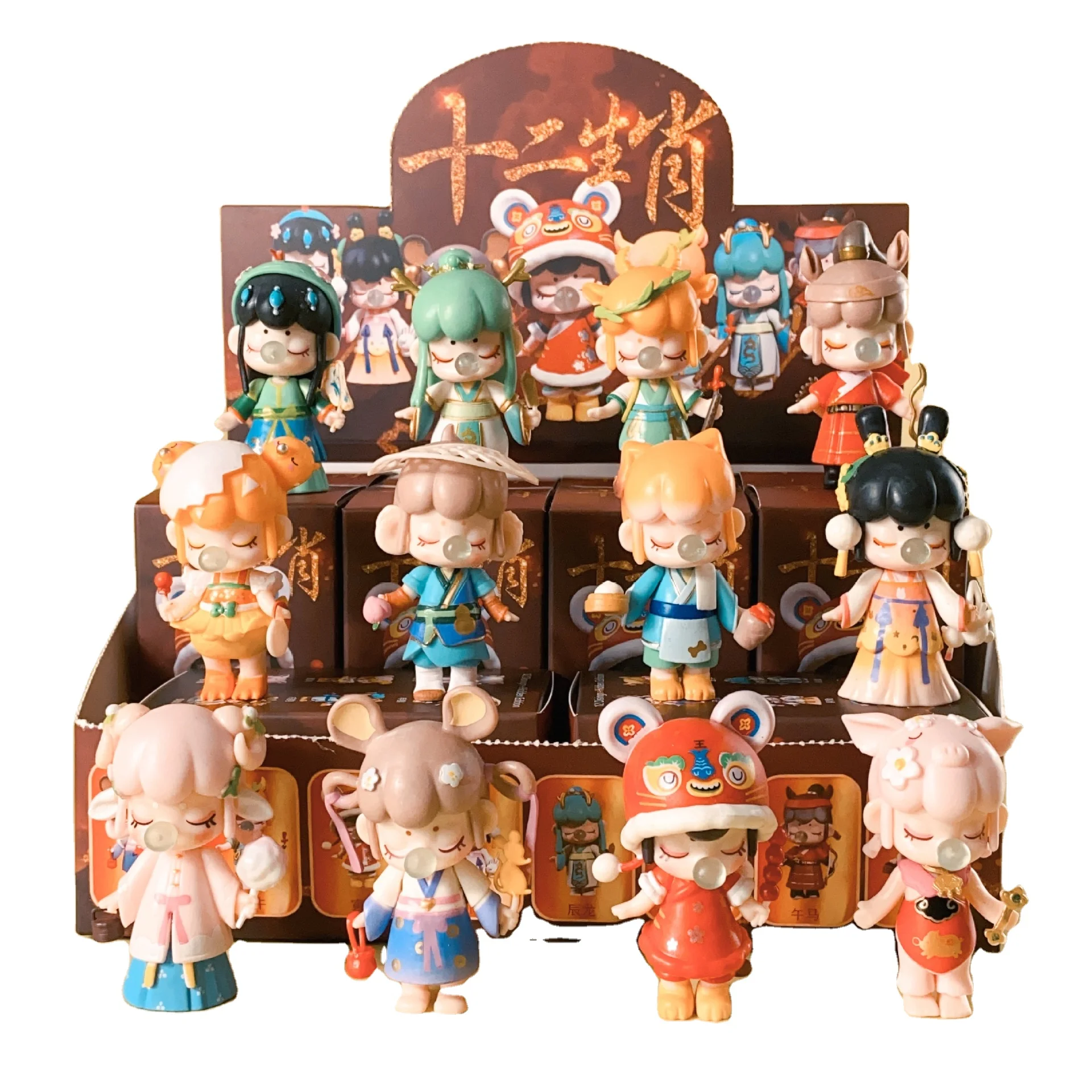 Blind Box Hot Wholesale 5-11CM Ruo Lai Martes Pao Pao Temperature Cartoon Blind Box Anime PVC Figure Toy Set Trendy Play