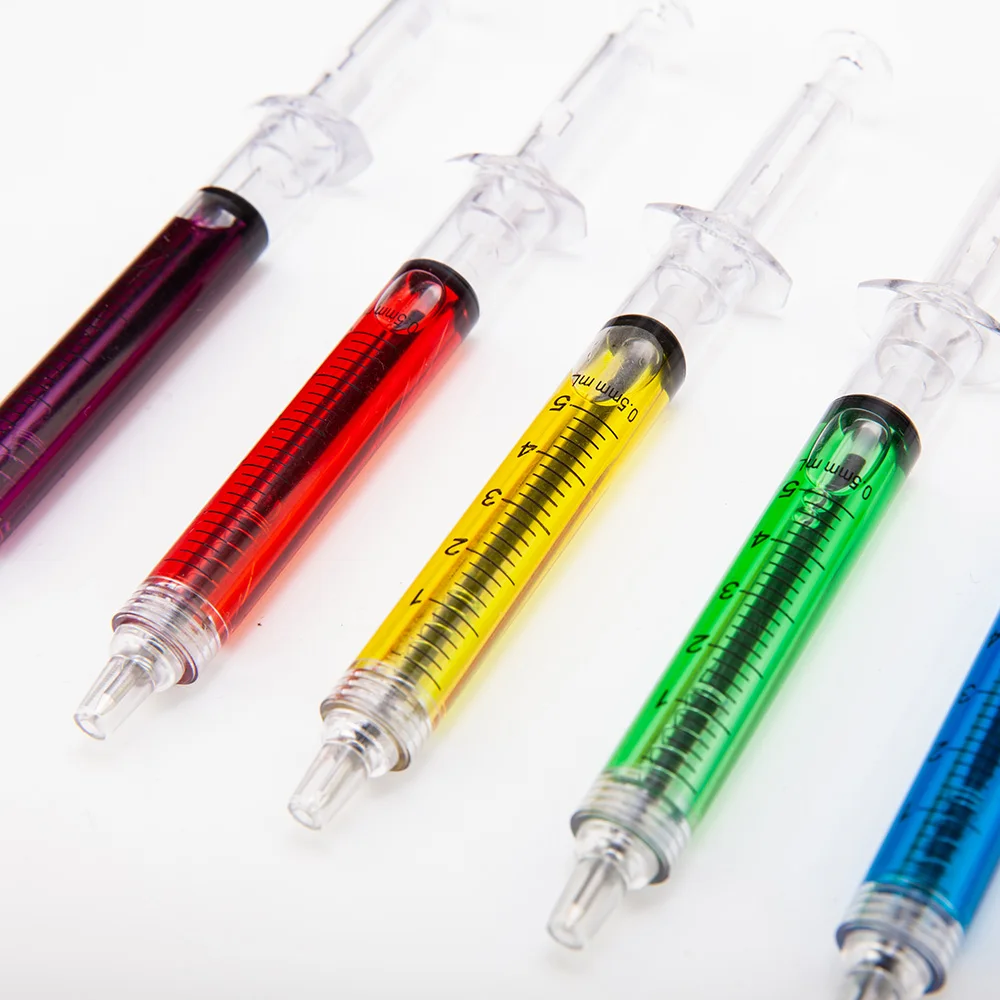 Customized Personalized Plastic Ballpoint Syringe Pen For Doctors And Nurse Gift