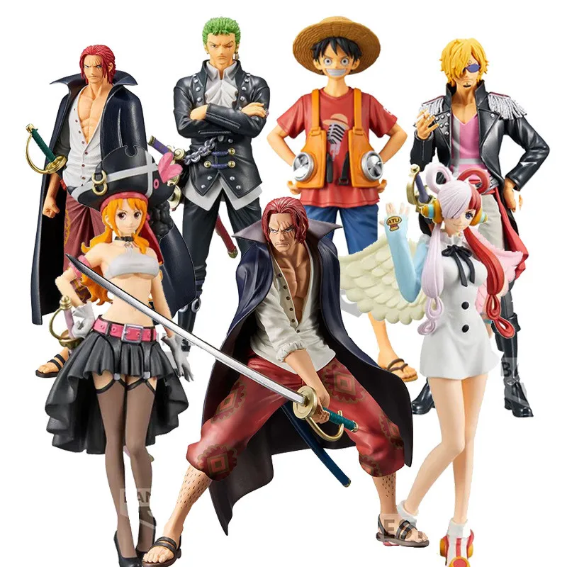 DXF The Grand line  Film Red Robin Zoro Luffy Nami Sanji Uta Anime Action Figure Manga PVC Figure Hobbies Toys