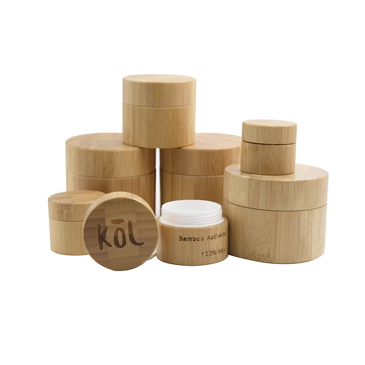 15g 30g 50g 100g High quality cosmetic packaging skin care cream  full bamboo inner PP jar