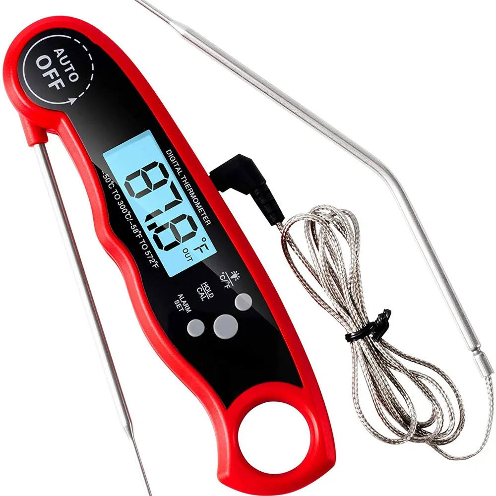 IP7 Kitchen Tool Double Probe Foldable Digital Thermometer BBQ Barbecue Culinary Grill Meat Household Thermometers Cooking Food