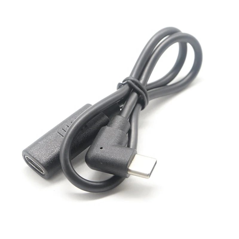 Удлинительный кабель для быстрой зарядки 90 градусов USB C папа к Type c