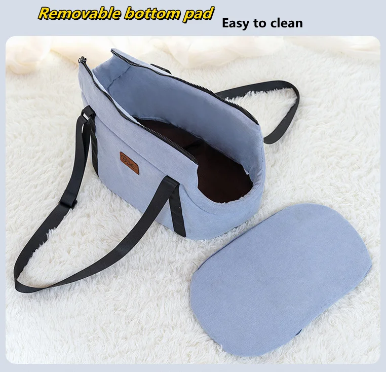 Wholesale Custom Factory Direct Sales Simple Adjustable Pet Sling Carrier Outdoor Single Shoulder Puppy Dog Cat  Bag