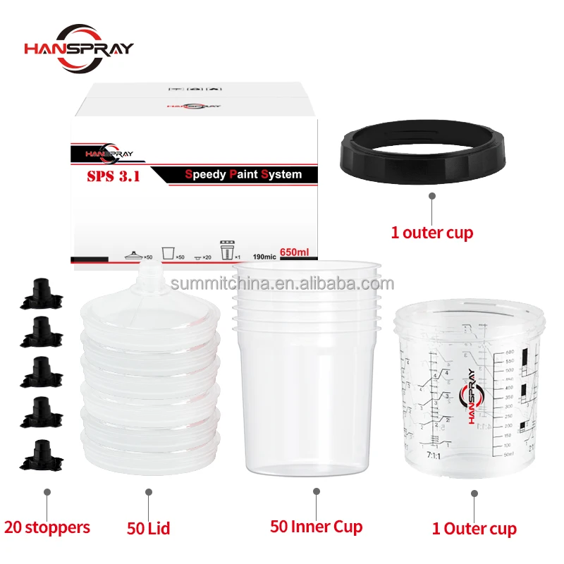 Air Spray Gun Cup Paint Mixing Cup Disposable Inner Cup