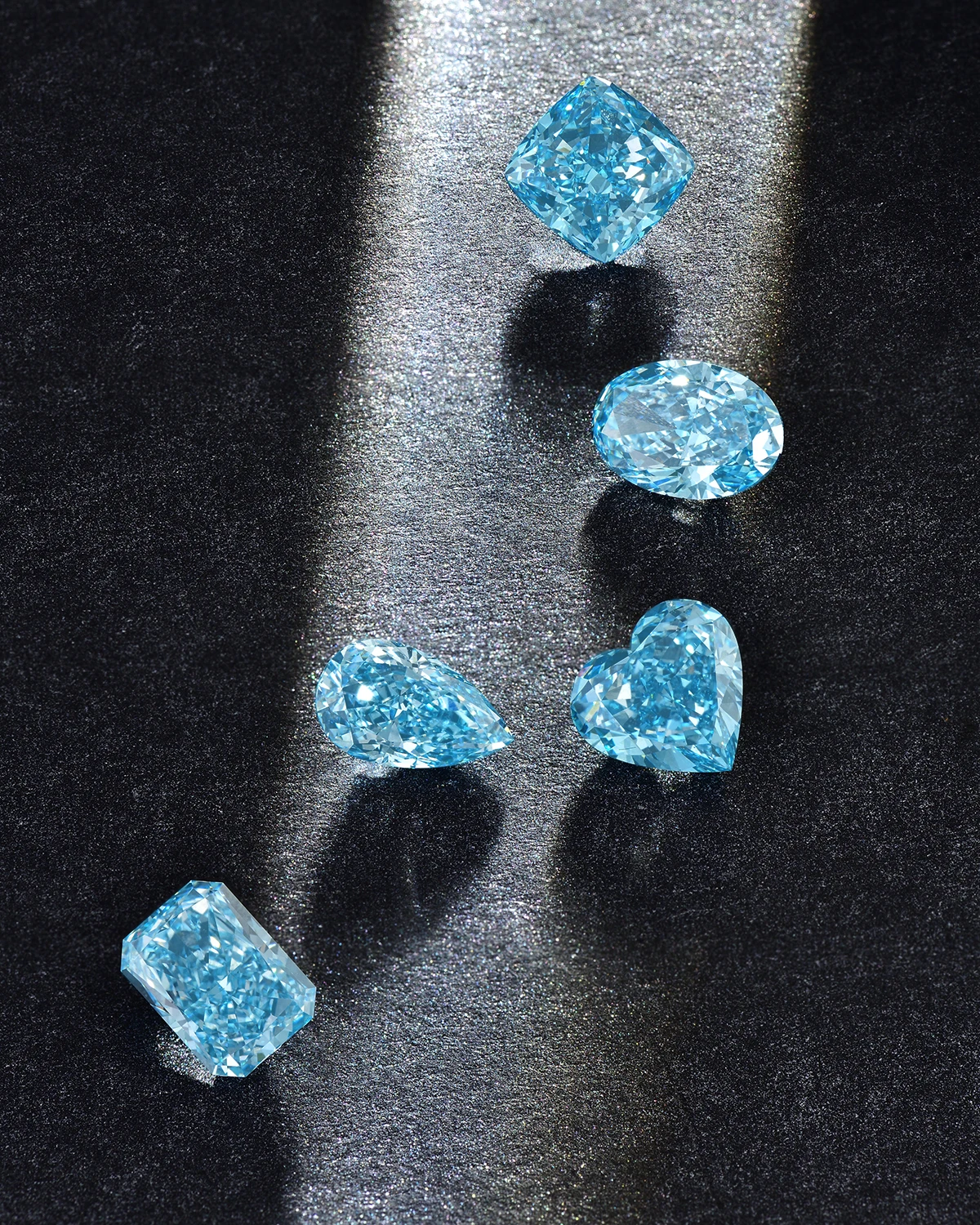 CVD Cushion Cut 0.51ct -4.55ct VS+ SI1 SI2 Matched Jewelry IGI NGTC Certificated Lab Grown Blue Diamonds