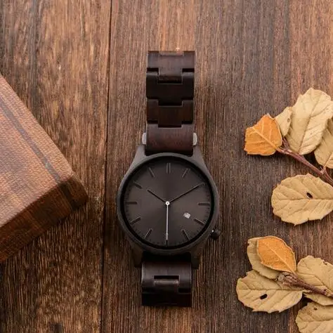 Natural wooden watch custom logo wrist watch high quality wood watch for men and women
