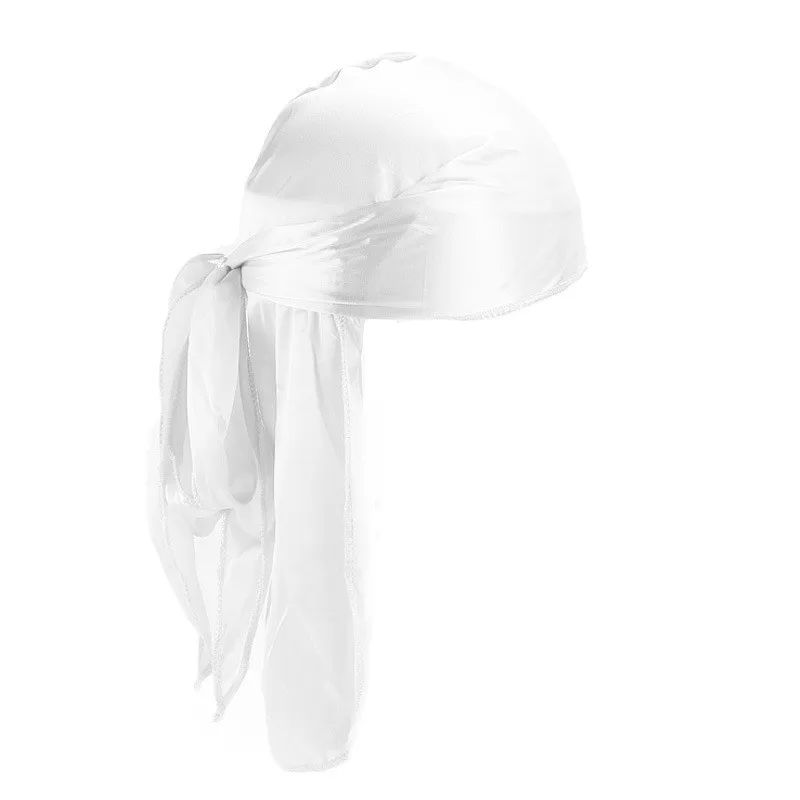
mens plain color silky durag silk durags custom logo satin durag 