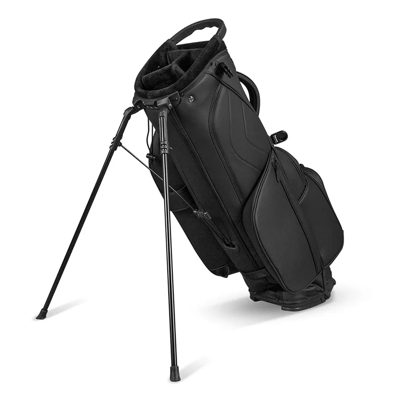 PLAYEAGLE Custom Portable PU Leather Golf Stand Bag for Men Women Full Set Golf Clubs with Rack Brace Bracket Holder Golf Bag