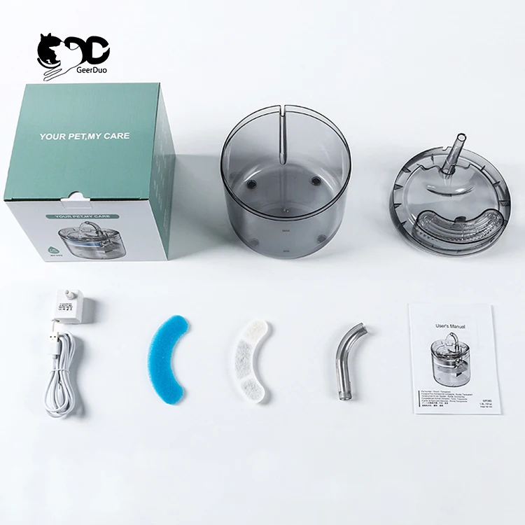 GeerDuo Pet Автоматический Инфракрасный датчик для домашних животных собака кошка питьевая вода фонтан с двумя режимами потока