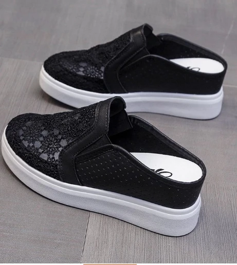 New wedge slippers ladies summer fashion outside wear thick bottom muffin inside increase mesh breathable flip-flops women