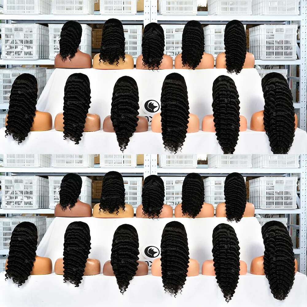 30 40 Inch 5x5 Deep Wave Lace Frontal Wig Deep Waves Wig 13x6 180 Density Deep Curly Water Wave 13x4 Lace Front Human Hair Wigs