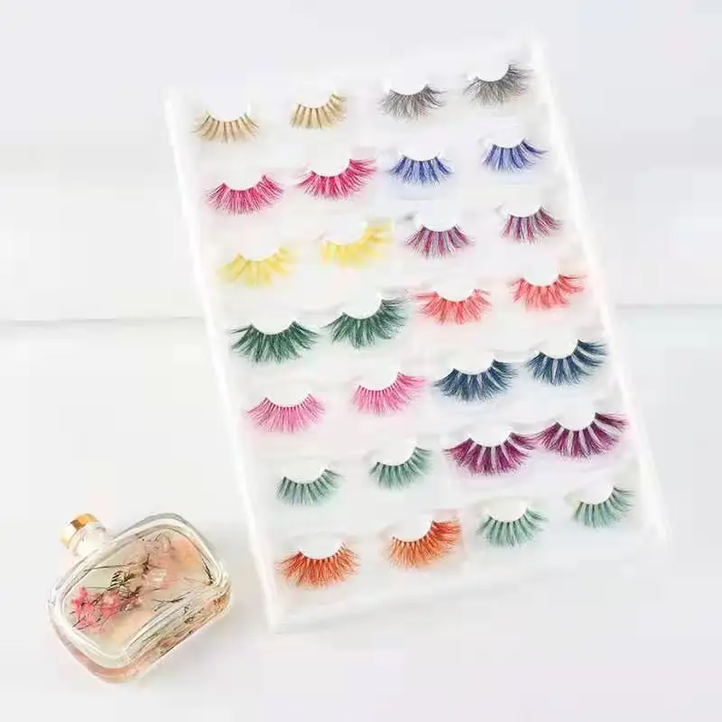 Natural Looking Colorful Party Eyelashes Factory Wholesale with Private Logo