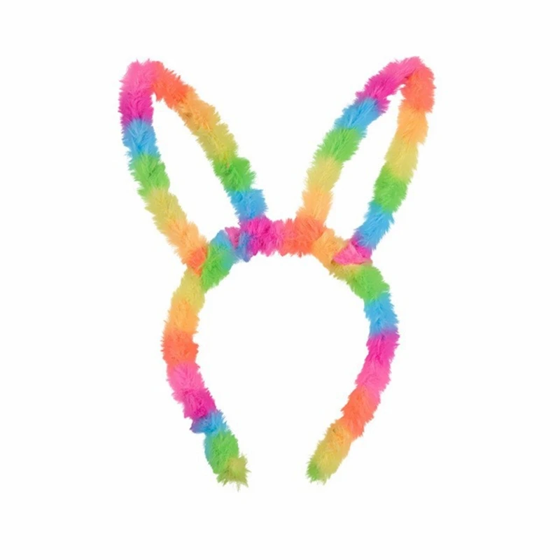 Wholesale headband plush led flashing rabbit bunny ear glowing Luminous rabbit ear headbands