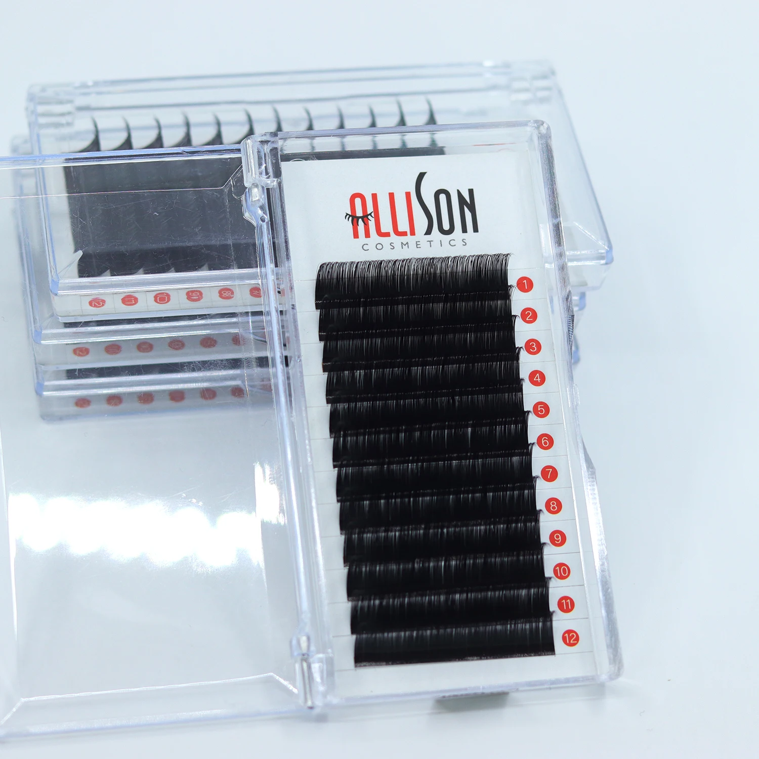 Cashmere Lash Extensions Tray 02 0.03 0.05 Premium Matte Black Volume Lash Trays Wholesale 8 25 Eyelash Extension Supplies Trays