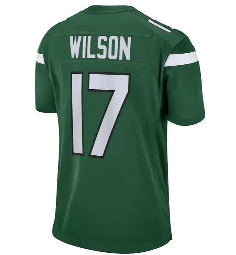 Best Quality #8 Aaron RODGERS #17 Garrett WILSON #11 Denzel MIMS Green Player Game American Football Jersey