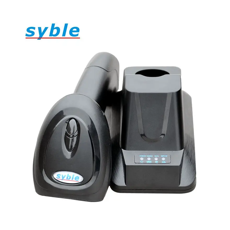 Syble XB-5066BT Chinese manufacturer sells high quality laser wireless 2.4G plus BT retail barcode scanner with charging base