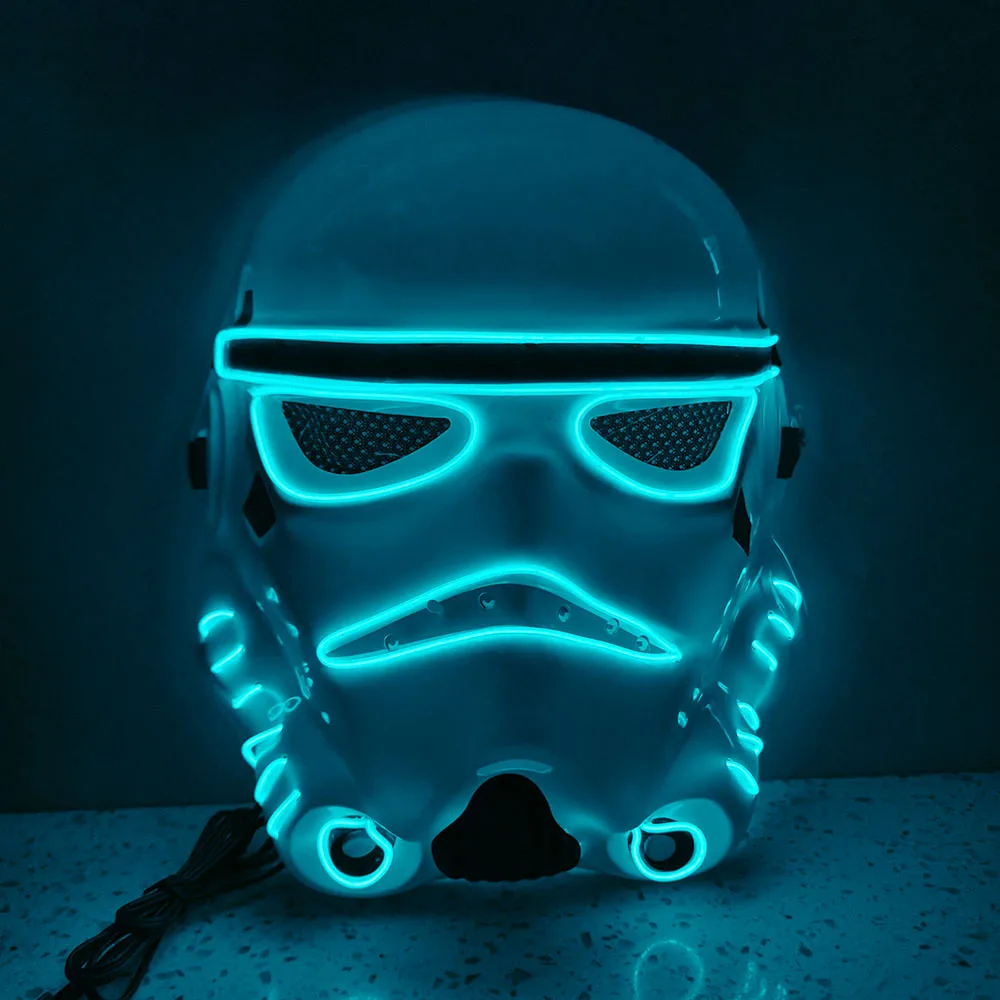 Storm Trooper Neon Green Light Up Star War Stormtrooper Mask Halloween Costume Movie Masks