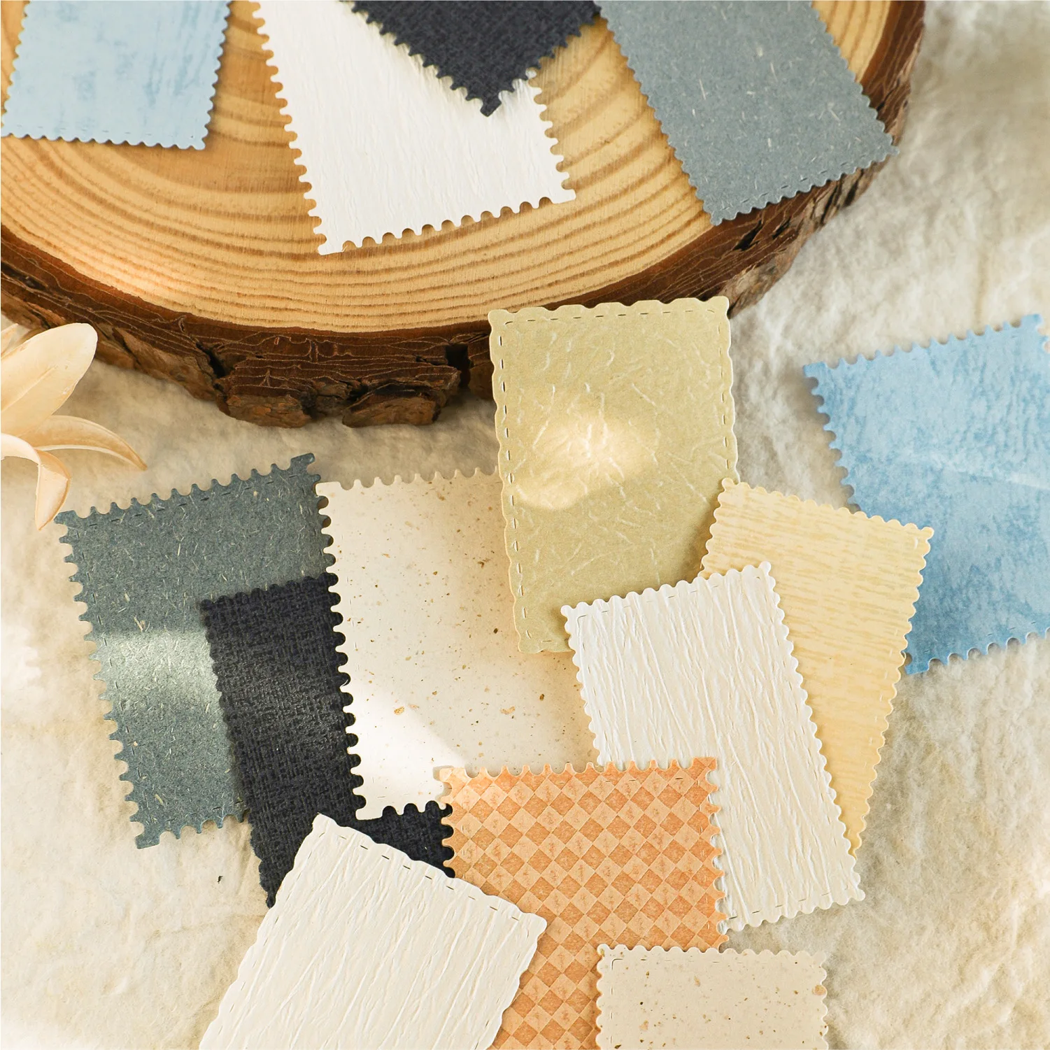 20Sheet/Set Material Paper Textured Stamp Series Light retro style salt handmade tent DIY Decorative Foundation Base Collage