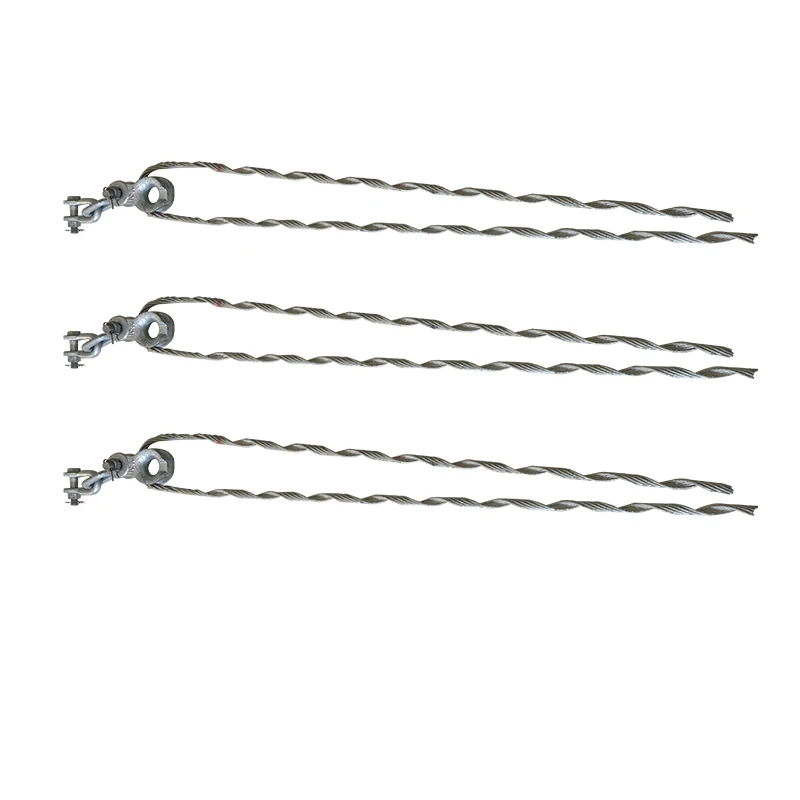 Hot dip galvanized electric cable power fitting preformed strain clamp