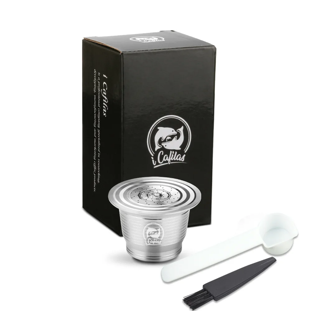 High Quality Nespresso Coffee Machine Compatible Reusable Refillable Stainless Steel Coffee Pod Capsule