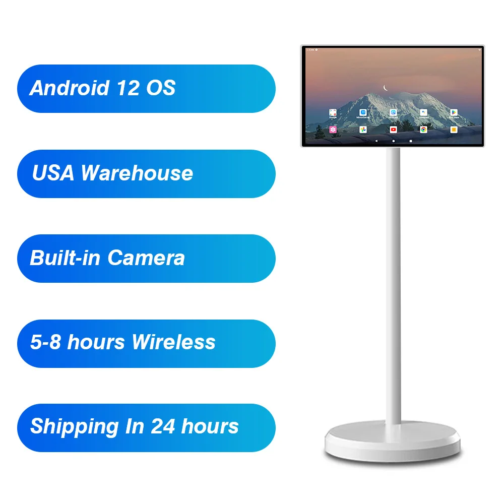 Low Price China Mobile Battery Tv Modern By Me Tv Monitor 1080P Screen Android 12 Os Smart Mobile Tv JC Screen