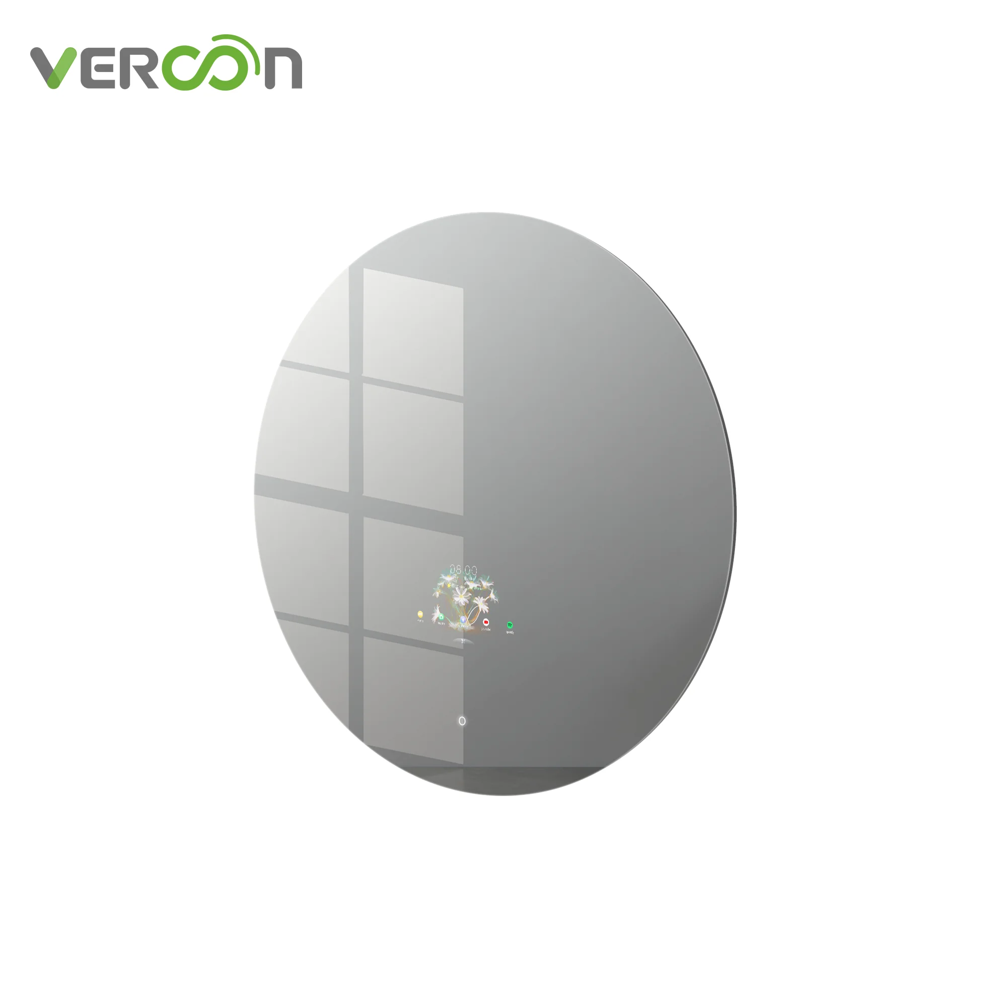Vercon 10.1 Back lit Smart Bathroom Mirror TV with Touchscreen, Android 11, Waterproof & Anti-fog,Adjustable LED lighting