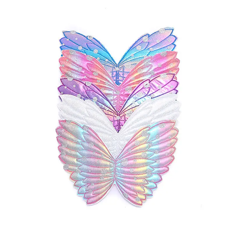 girl kids 2pcs wing Butterfly Fairy Wings and wands