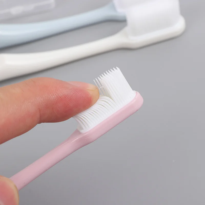 Wholesale Nano Ceramic Japanese 3pcs Pack Crystal Box Soft bristle Travel Hotel motel private label OEM Adult Manual Toothbrush